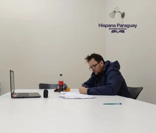 ¡¡ George de 🇭🇺 Hungría aprende español en la mejor escuela !! 🏫 💯💪🤩
..
..
..
📢  Hispana Paraguay ofrece las mejores opciones para estudiar español en Asunción
 👩‍🏫📚✍️
 

🔰 Clases 100% presenciales 

🔰 Lunes a Viernes

🔰 De 2 hasta 4 horas por día
 
🔰 Programa Intensivo 

 
 
 📲 WhatsApp +595983232339
 
 📧 info@hispanaparaguay.com.py

 🌐 www.hispanaparaguay.com.py 
 

#estudiaespañol #studySpanish #aprendeespañol #learnspanish #español #spanish #learningspanish #paraguay #asunción #spanishvocabulary #spanishlanguage #spanishonline #spanishteacher #spanish #spanishcourse #hispana #spanishschool #escueladeespañol #hispanaparaguay