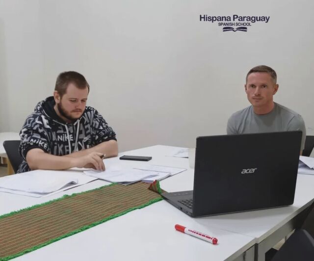 Students from Slovakia and Scotland 🇸🇰🤝🏴󠁧󠁢󠁳󠁣󠁴󠁿 
.
.
.
📢 Hispana Paraguay offers the best options to learn Spanish in Asunción !! 😊👩‍🏫🤙

🔰100% face-to-face classes

🔰 Monday to Friday 

🔰 From 2 to 4 hours per day 

🔰 Intensive program 

 
 
 🔶️ 📲  WhatsApp +595983232339
 
 🔶️ 📧  info@hispanaparaguay.com.py
 
 

 🌐 www.hispanaparaguay.com.py 
 

 #estudiaespañol #studySpanish #aprendeespañol #learnspanish #español #spanish #learningspanish #paraguay #asunción #spanishvocabulary #spanishlanguage #spanishonline #spanishteacher #spanish #spanishcourse #hispana #spanishschool #escueladeespañol #hispanaparaguay