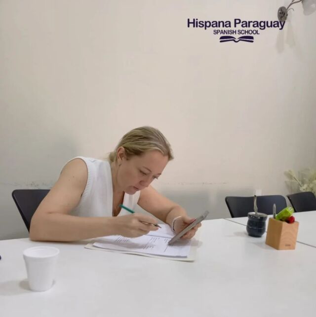 Olga from 🇷🇺 Russia, studies Spanish at our school 🏫📚✍️
.
.
.
.
.
📢 Hispana Paraguay offers the best options to learn Spanish in Asunción !! 😊👩‍🏫🤙

🔰100% face-to-face classes

🔰 Monday to Friday 

🔰 From 2 to 4 hours per day 

🔰 Intensive program 

 
 
 🔶️ 📲  WhatsApp +595983232339
 
 🔶️ 📧  info@hispanaparaguay.com.py
 
 

 🌐 www.hispanaparaguay.com.py 
 

 #estudiaespañol #studySpanish #aprendeespañol #learnspanish #español #spanish #learningspanish #paraguay #asunción #spanishvocabulary #spanishlanguage #spanishonline #spanishteacher #spanish #spanishcourse #hispana #spanishschool #escueladeespañol #hispanaparaguay